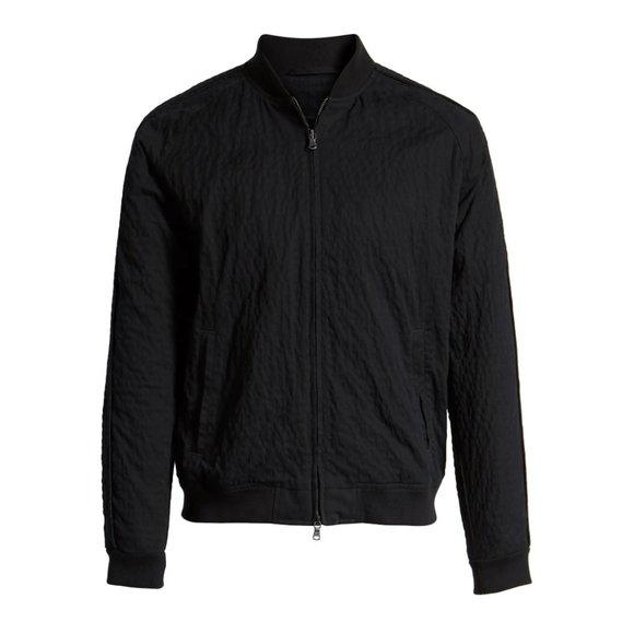 John Varvatos Men's Ricardo Palm Trees Beaded Glass Bomber Souvenir Jacket Black - Picture 5 of 8